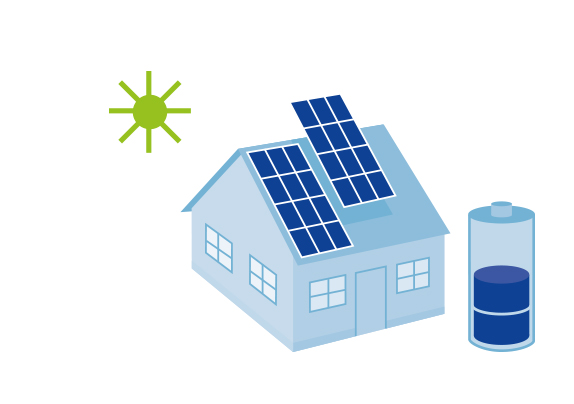 Haus mit PV und Speicher